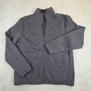 FIGS On Shift Sweater Knit Jacket Full Zip Women's Size XL Gray Pockets Stretch